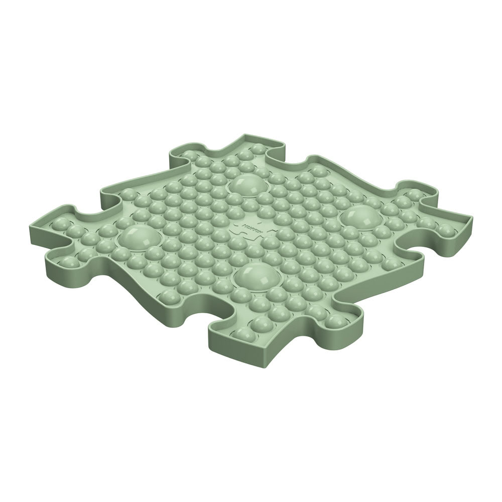 Covoras ortopedic senzorial Muffik Pop It, joc tactil pentru stimulare senzoriala si coordonare, verde deschis, 29.79 x 29.79 cm, 1+ ani