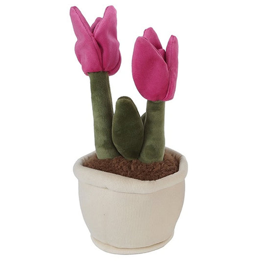Jucarie de plus – Lalele in ghiveci - Roz, 27 cm