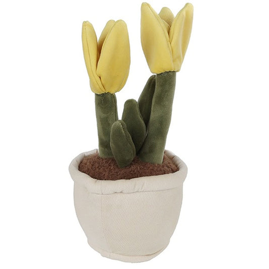 Jucarie de plus – Lalele in ghiveci - Galben, 27 cm