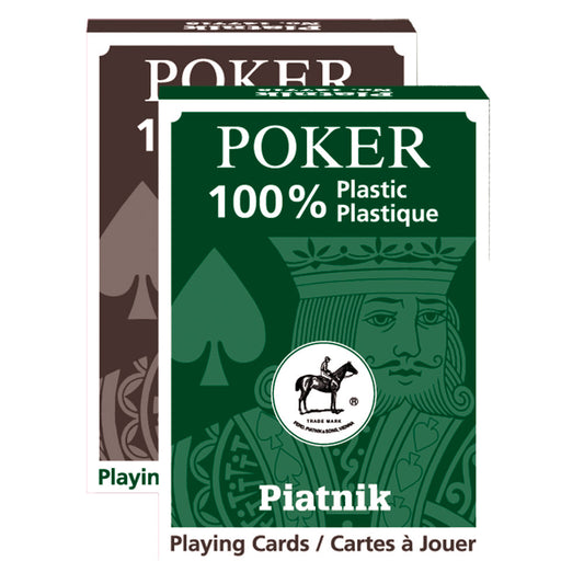 Imagine Carti de joc Poker, 100% plastic - Piatnik