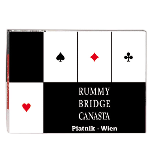 Imagine Set carti de joc Rummy, Bridge, Canasta, 2 pachete - Piatnik