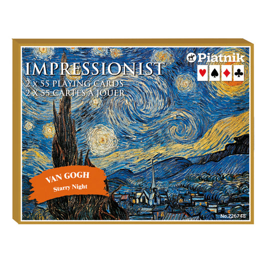 Imagine Set carti de joc de lux, 2 x 55, Van Gogh Starry Night - Piatnik