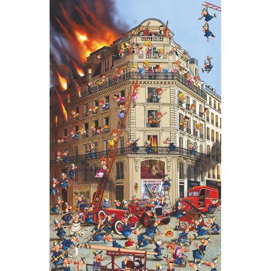 Puzzle Piatnik, Fire Brigade Illustration - François Ruyer, 1000 piese