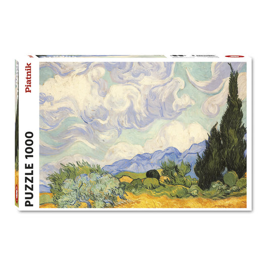 Puzzle Piatnik, Wheatfield with Cypresses - Vincent van Gogh, 1000 piese