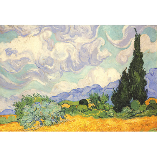 Puzzle Piatnik, Wheatfield with Cypresses - Vincent van Gogh, 1000 piese