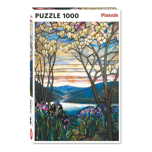Puzzle Piatnik, Magnolias and Irises - Louis Comfort Tiffany, 1000 piese