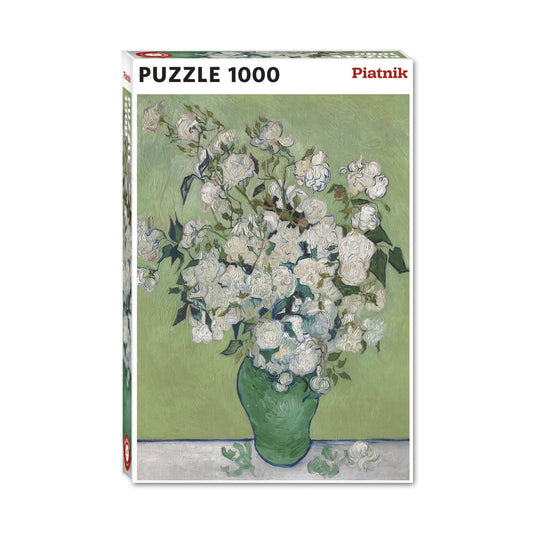 Puzzle Piatnik, Vase with White Roses - Vincent van Gogh, 1000 piese