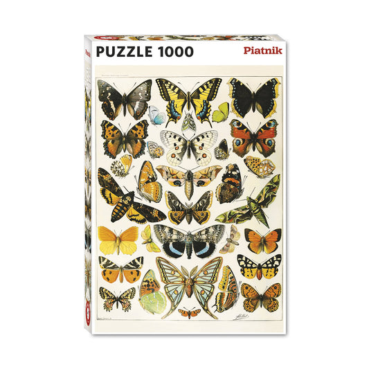 Puzzle Piatnik, Butterflies and Moths - Adolphe Millot, 1000 piese