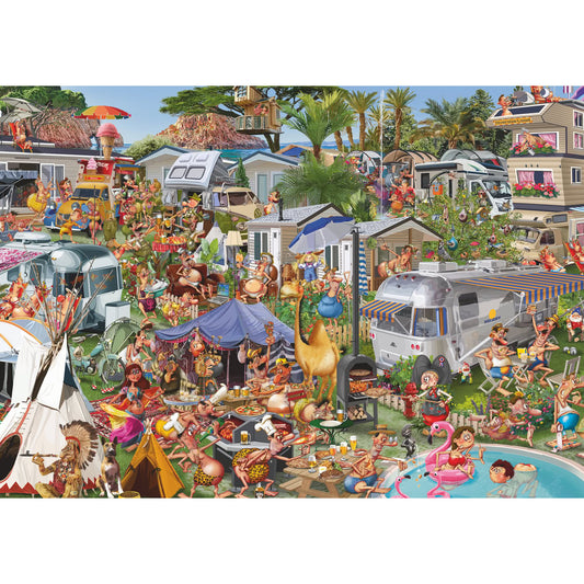 Puzzle Piatnik, Camping Chaos - François Ruyer, 1000 piese