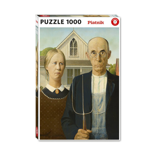 Puzzle Piatnik, American Gothic - Grant Wood, 1000 piese