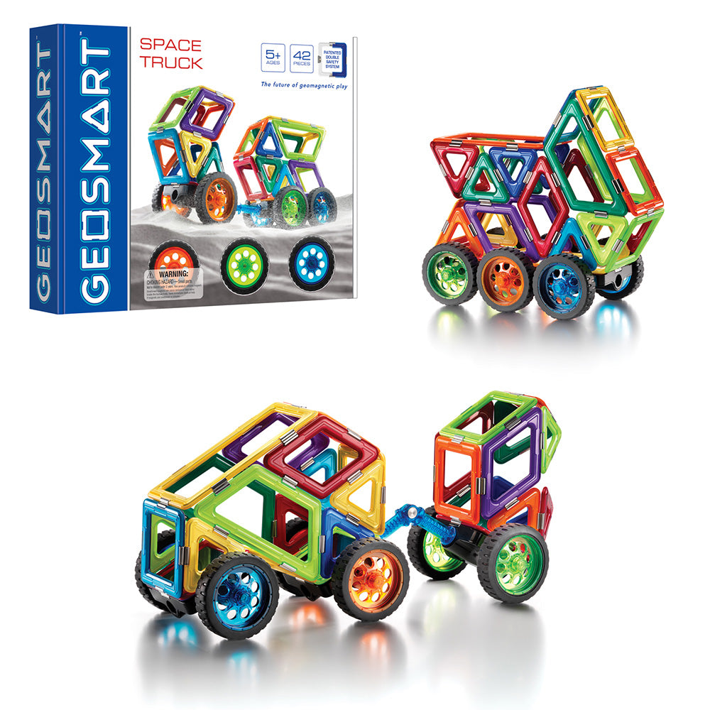 Joc magnetic Geo Smart, Space Truck, Camionul spatial, 42 piese