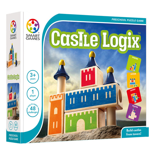 Smart Games - Castle Logix, joc de logica cu 48 de provocari, 3+ ani, editie internationala