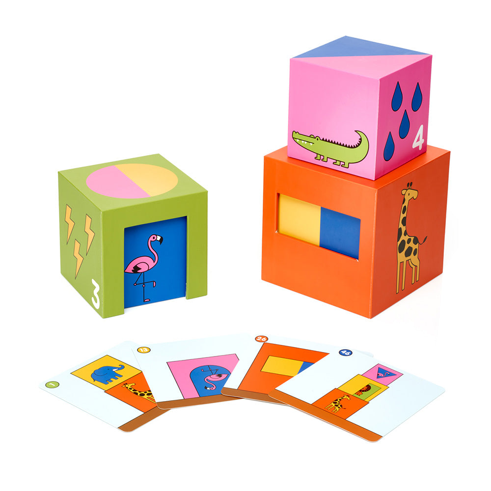 Smart Games - Peek - a - Zoo, joc de logica cu 48 de provocari, 2+ ani, editie internationala