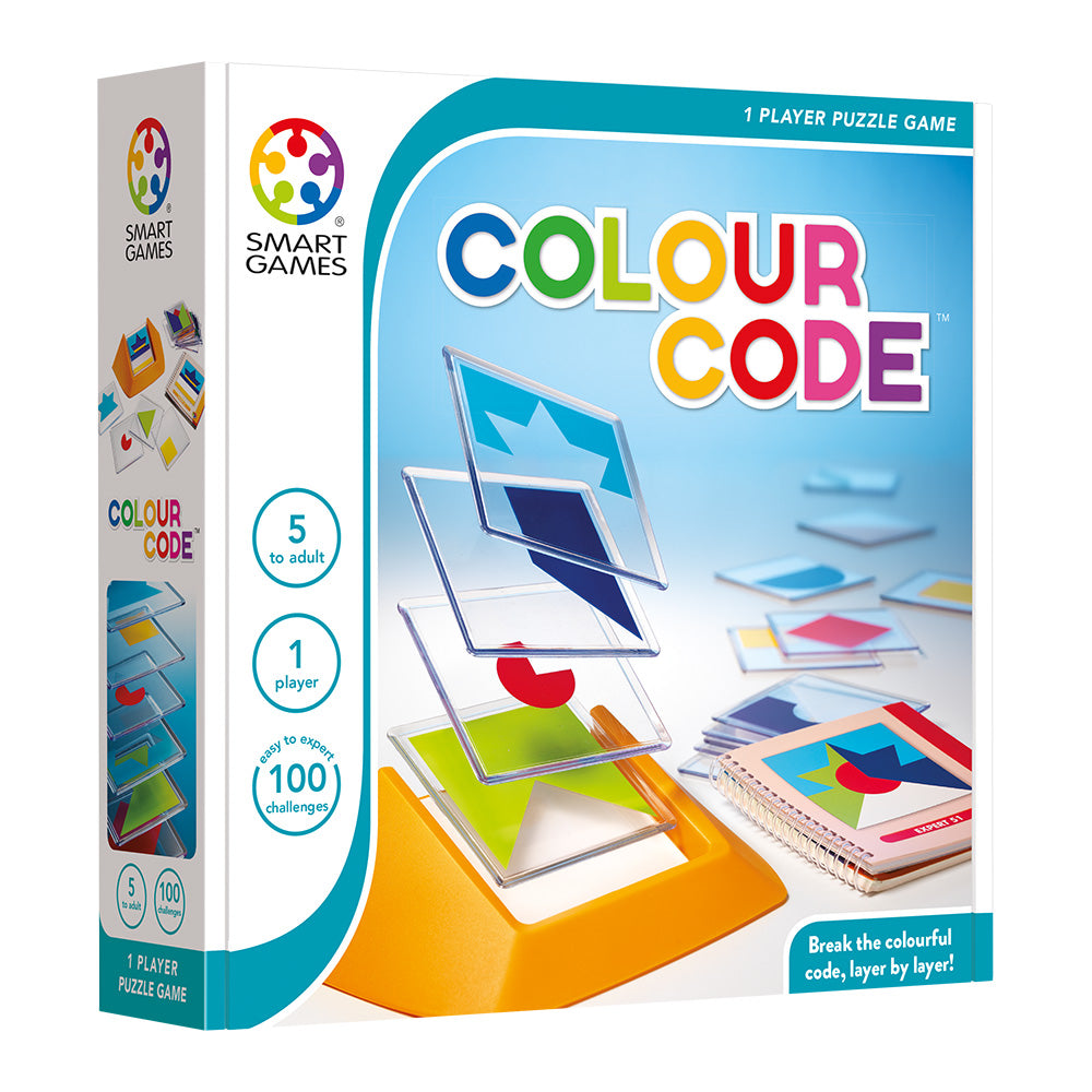 Smart Games - Colour Code, joc de logica cu 100 de provocari, 5+ ani, editie internationala