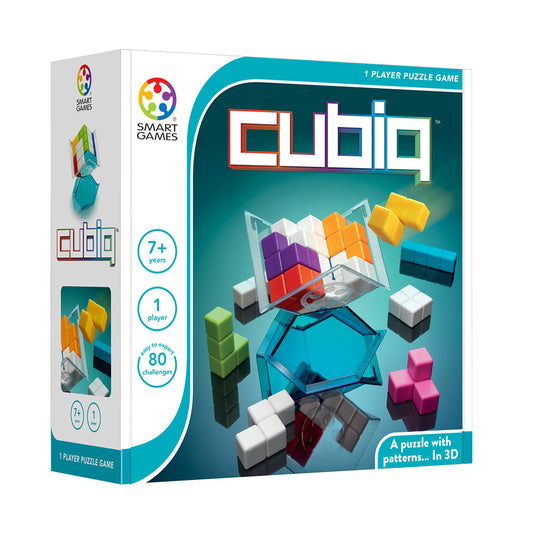 Smart Games - Cubiq, joc de logica cu 80 de provocari, 7+ ani, editie internationala