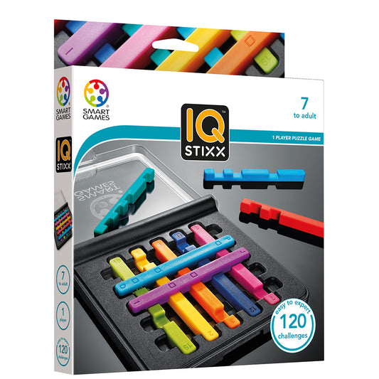 Smart Games - IQ Stixx, joc de logica cu 120 de provocari, 7+ ani, editie internationala