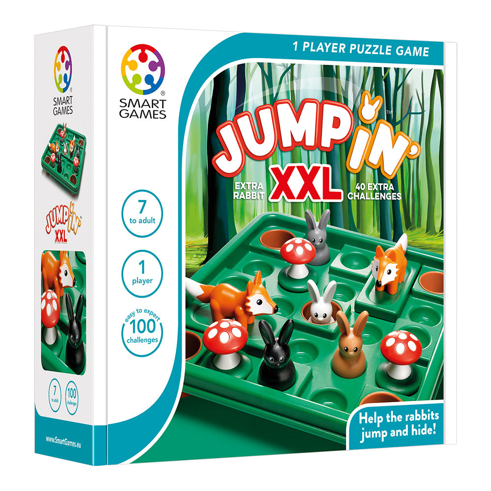 Smart Games - Jump'In XXL, joc de logica cu 100 de provocari, 7+ ani, editie internationala