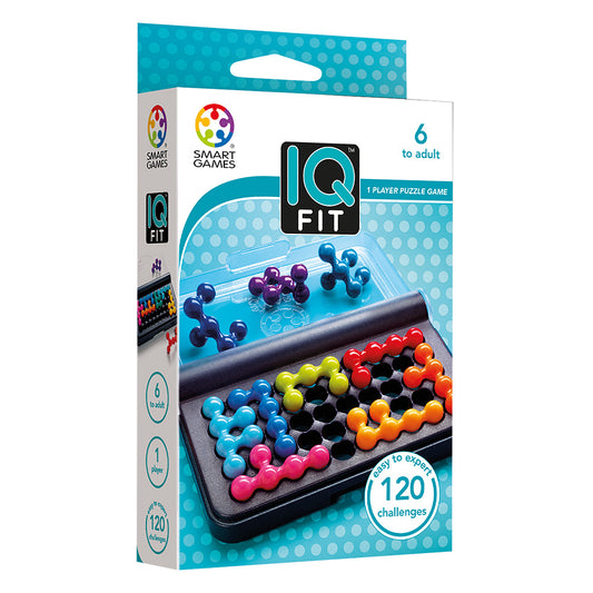 Smart Games - IQ Fit, joc de logica cu 120 de provocari, 6+ ani, editie internationala
