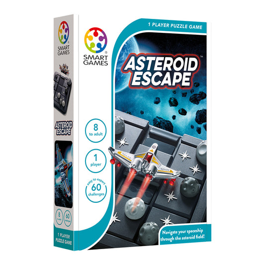 Smart Games - Asteroid Escape, joc de logica cu 60 de provocari, 8+ ani, editie internationala