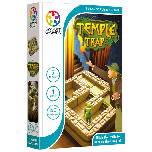 Smart Games - Temple Trap, joc de logica cu 60 de provocari, 7+ ani, editie internationala