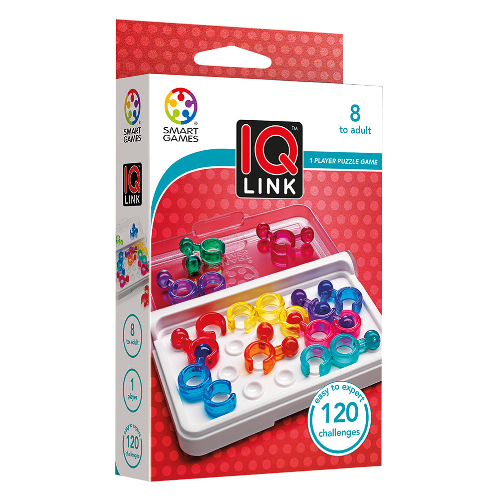 Smart Games - IQ Link, joc de logica cu 120 de provocari, 8+ ani, editie internationala