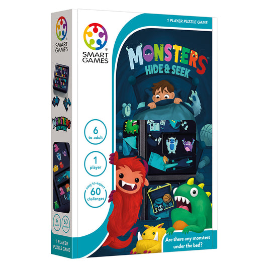 Smart Games - Monster Hide & Seek, joc de logica cu 60 de provocari, 6+ ani, editie internationala