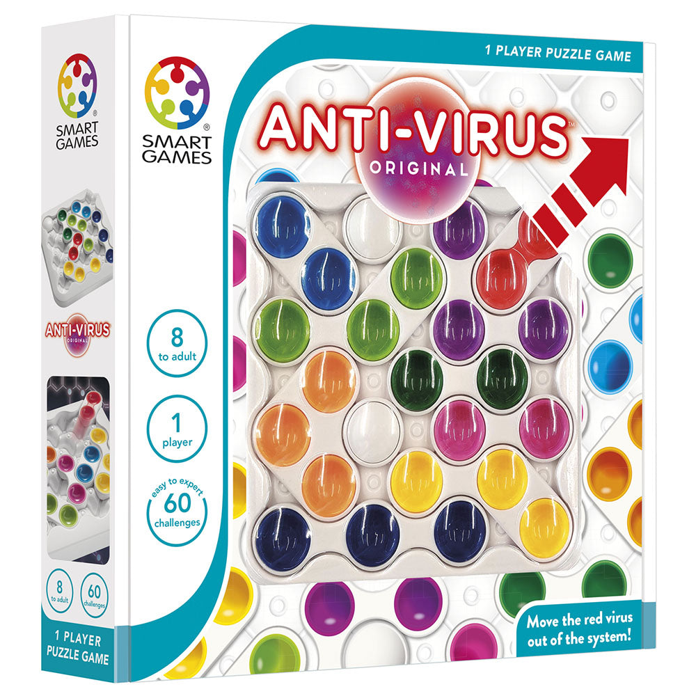 Smart Games - Anti-Virus Original, joc de logica cu 60 de provocari, 8+ ani, editie internationala