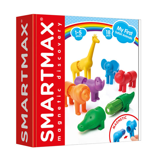 Joc magnetic Smart Max, My First Safari Animals, Primele mele animale de safari, 18 piese