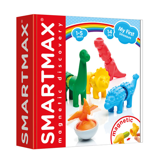 Joc magnetic Smart Max, My First Dinosaurs, Primii mei dinozauri, 14 piese