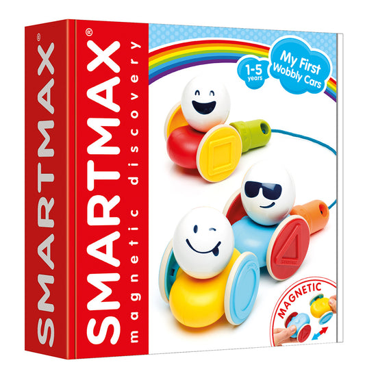 Joc magnetic Smart Max, My First Wobbly Cars, Primele mele masini amuzante, 7 piese