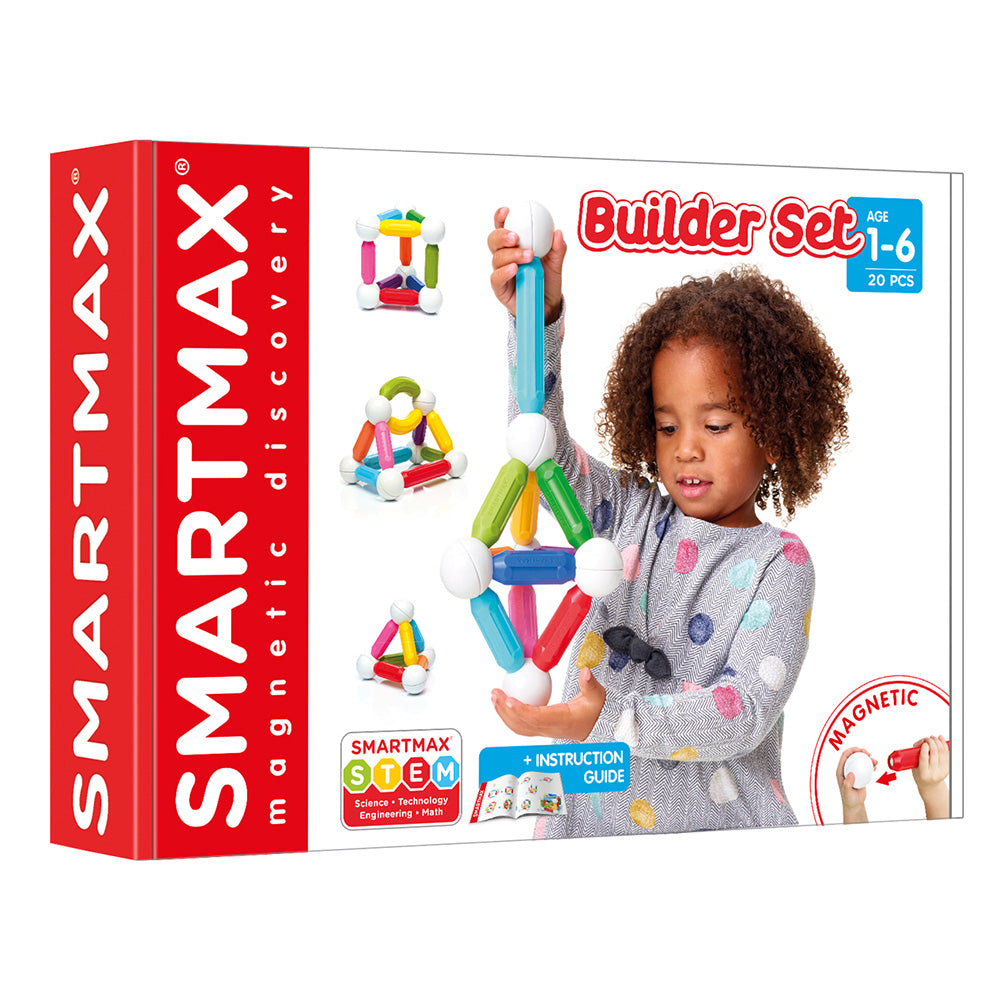 Joc magnetic Smart Max, My First Builder Set, Primul meu set de constructor, 20 piese