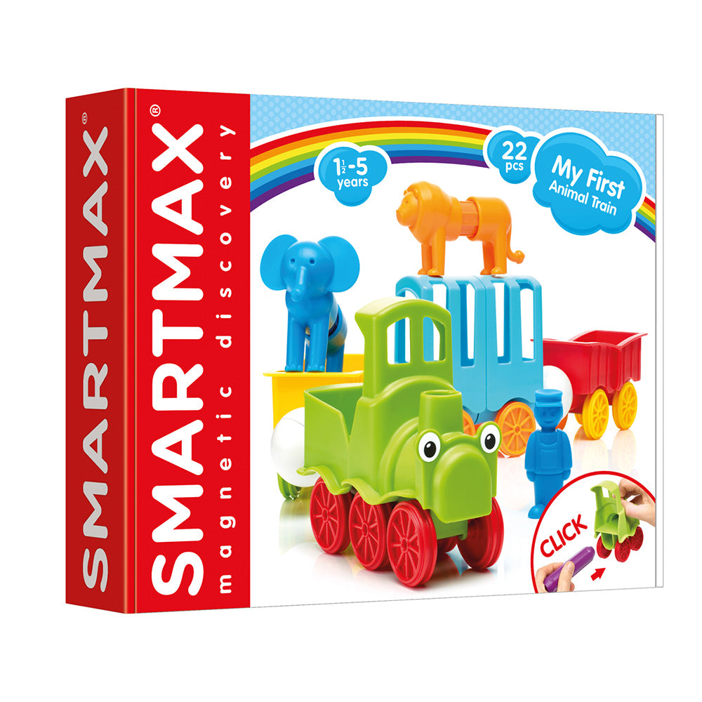 Joc magnetic Smart Max, My First Animal Train, Primul meu tren de animale, 22 piese