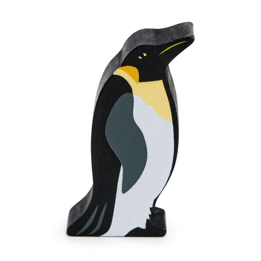 Imagine Figurina Pinguin regal, din lemn premium - King Penguin - TL4850