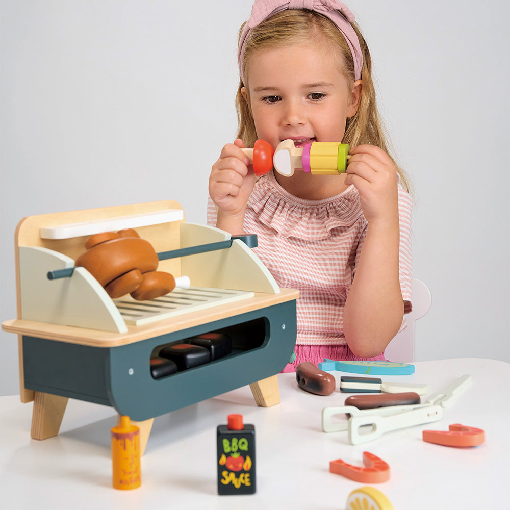 Gratar set, din lemn premium - Barbeque Play Set - TL8245