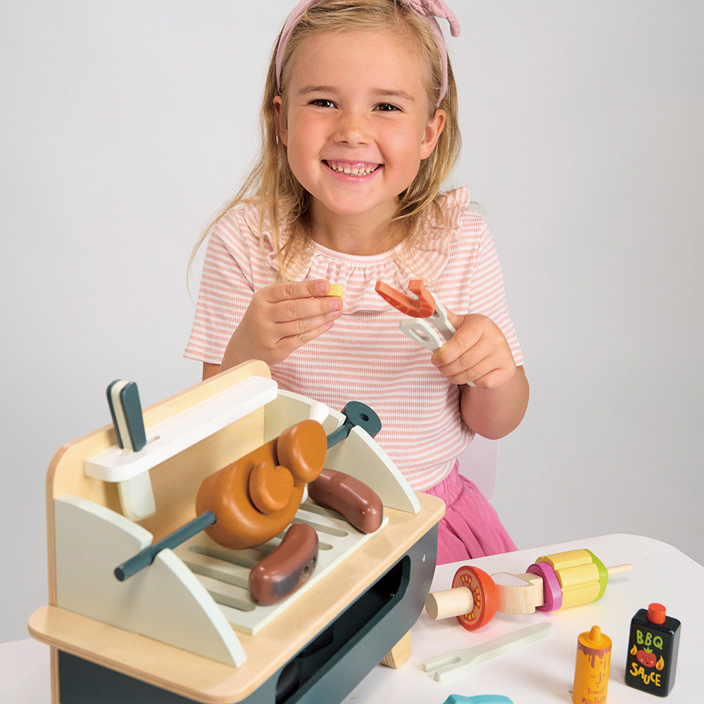 Gratar set, din lemn premium - Barbeque Play Set - TL8245