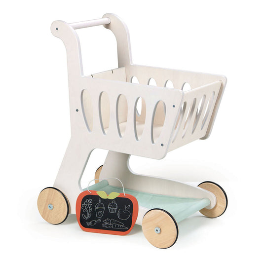 Imagine Carucior pentru cumparaturi, din lemn premium - Shopping Cart - TL8261