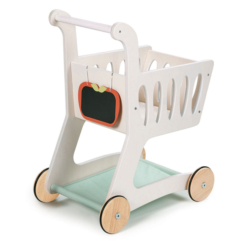 Imagine Carucior pentru cumparaturi, din lemn premium - Shopping Cart - TL8261