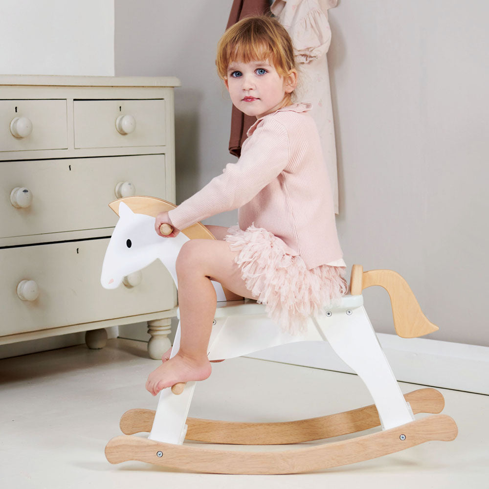 Imagine Balansoar calut, din lemn premium - Lucky Rocking Horse - TL8592