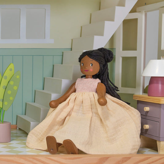 Papusa Lola, din lemn premium - Lola Wooden Doll - TL8882