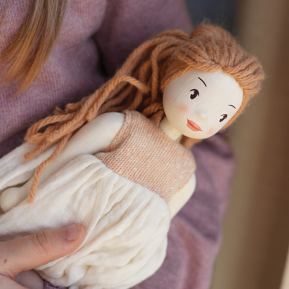 Papusa Ferne, din lemn premium - Ferne Wooden Doll - TL8881