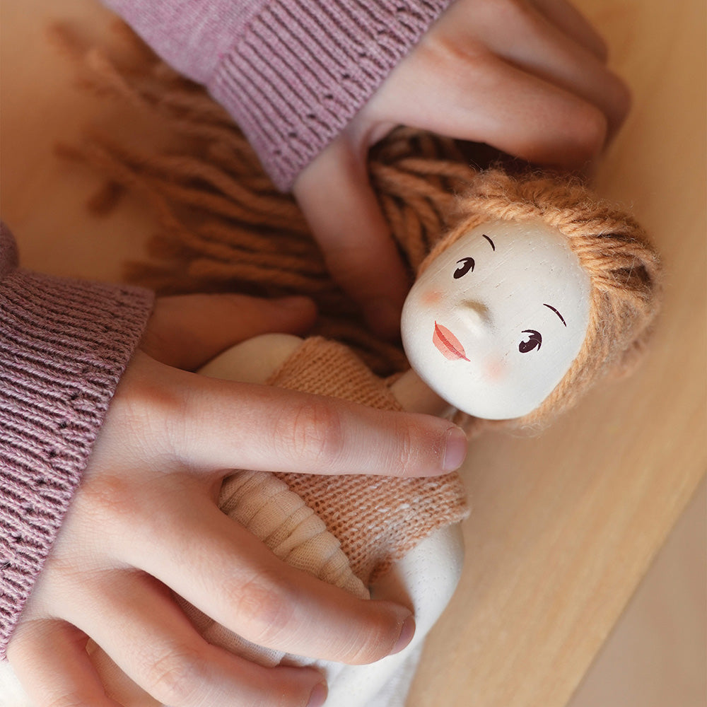 Papusa Ferne, din lemn premium - Ferne Wooden Doll - TL8881