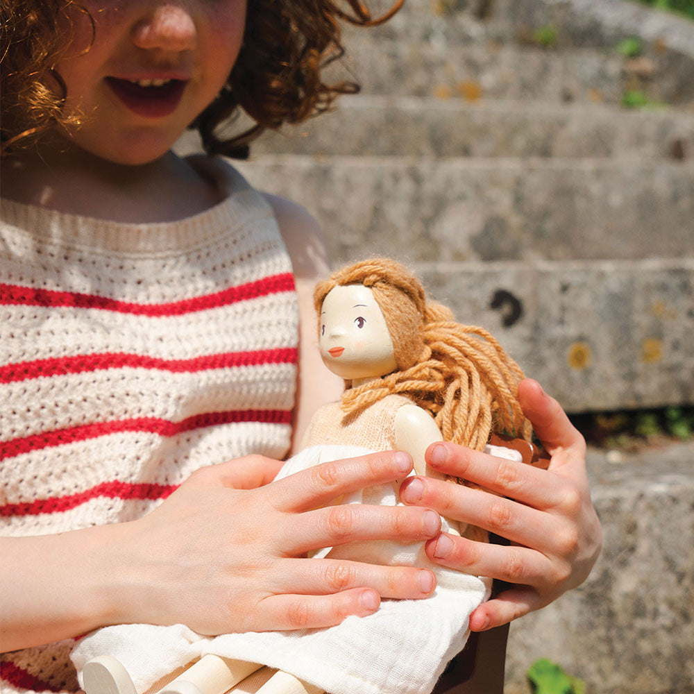 Papusa Ferne, din lemn premium - Ferne Wooden Doll - TL8881