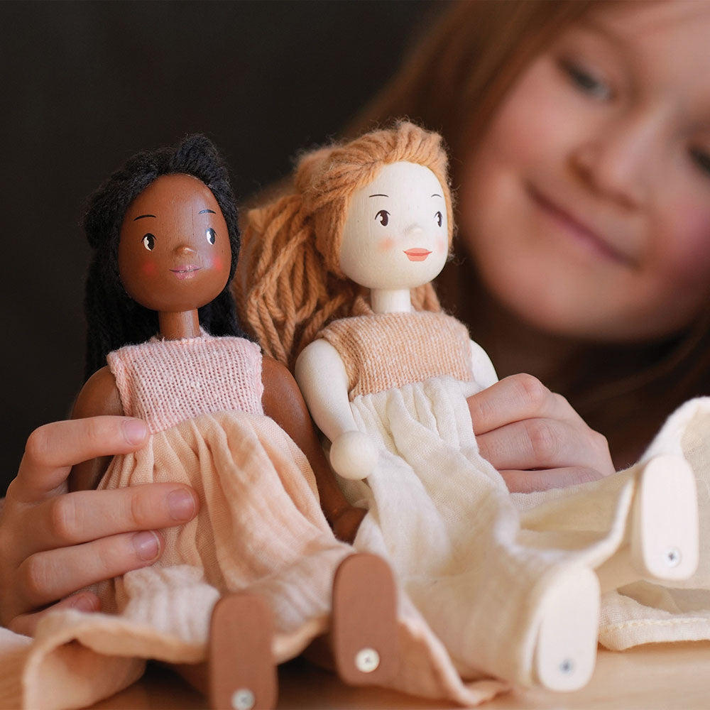 Papusa Ferne, din lemn premium - Ferne Wooden Doll - TL8881