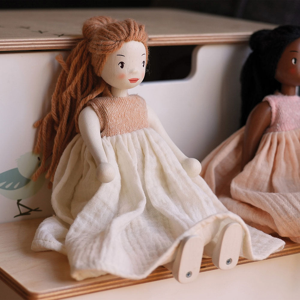 Papusa Ferne, din lemn premium - Ferne Wooden Doll - TL8881