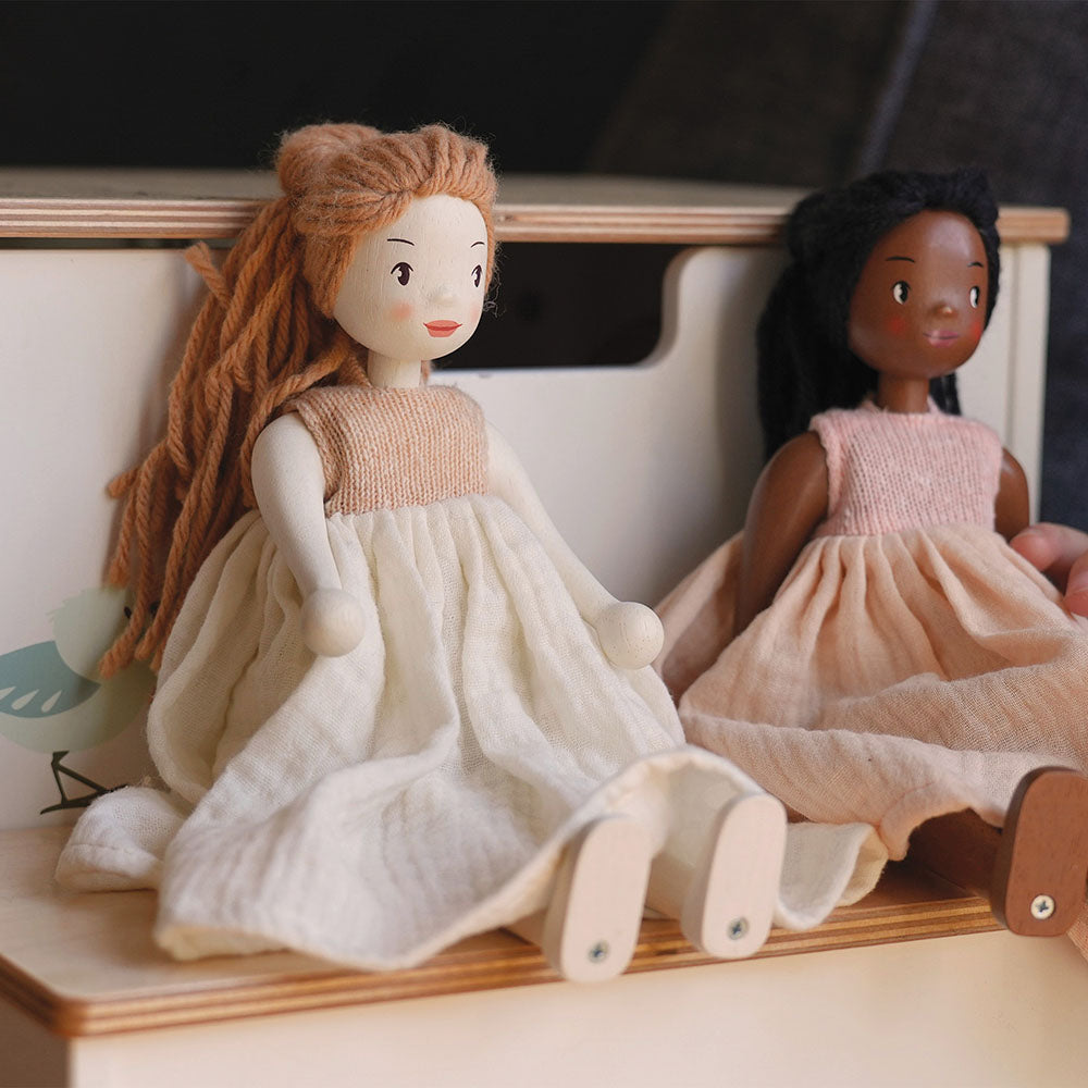 Papusa Ferne, din lemn premium - Ferne Wooden Doll - TL8881