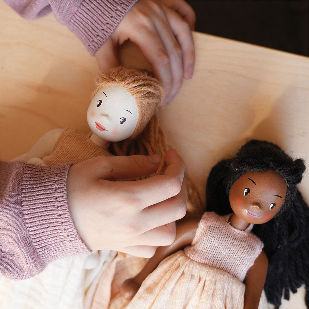 Papusa Ferne, din lemn premium - Ferne Wooden Doll - TL8881
