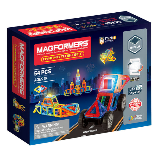 Joc magnetic de constructie Magformers Extreme Racer - Curse Extreme, 42 piese