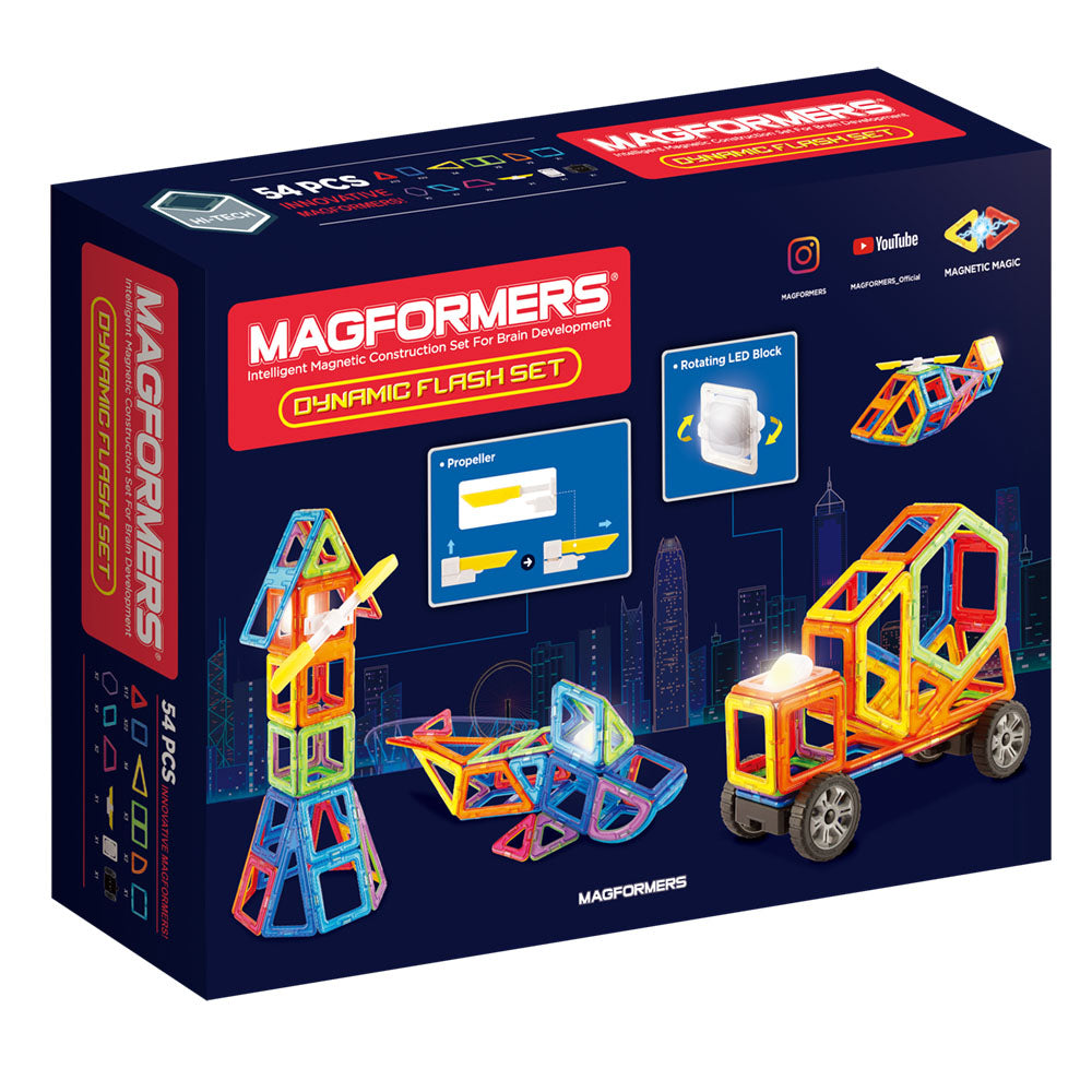 Joc magnetic de constructie Magformers Extreme Racer - Curse Extreme, 42 piese