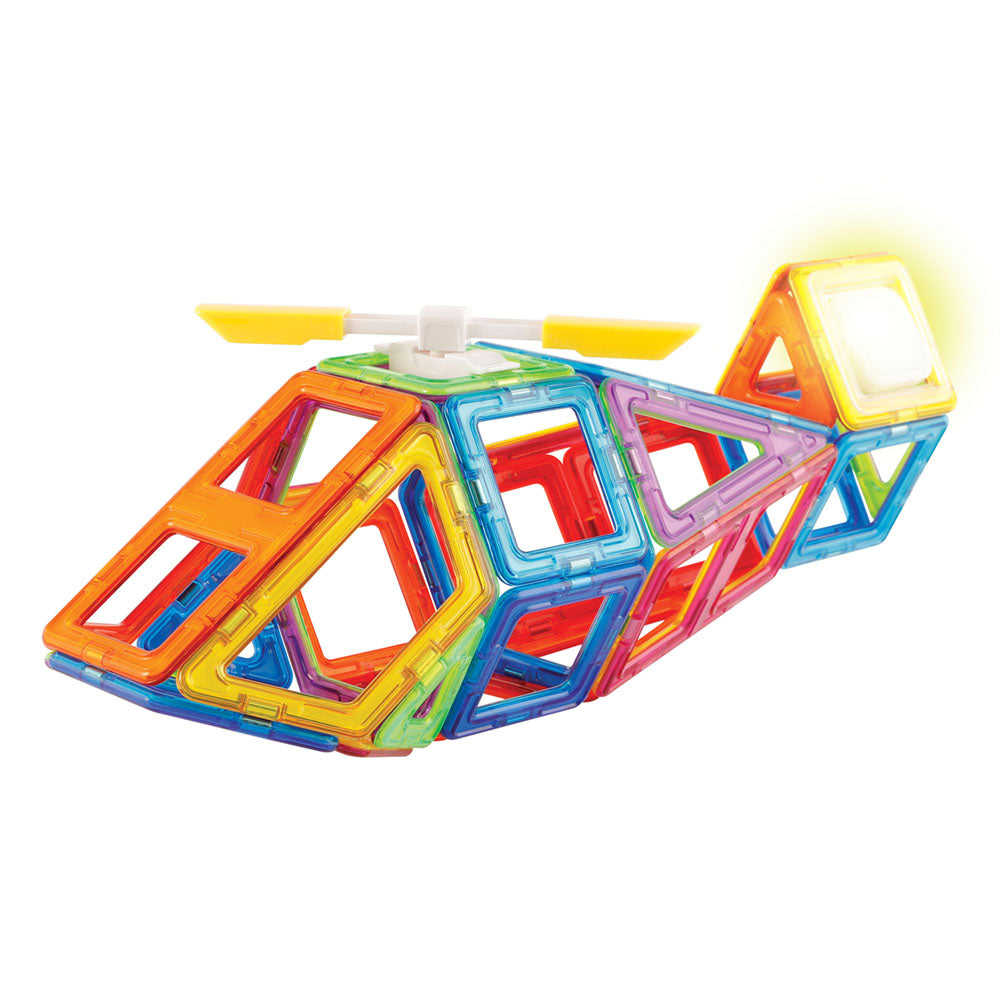 Joc magnetic de constructie Magformers Dynamic Flash Set - Lumini de Blit, 54 piese