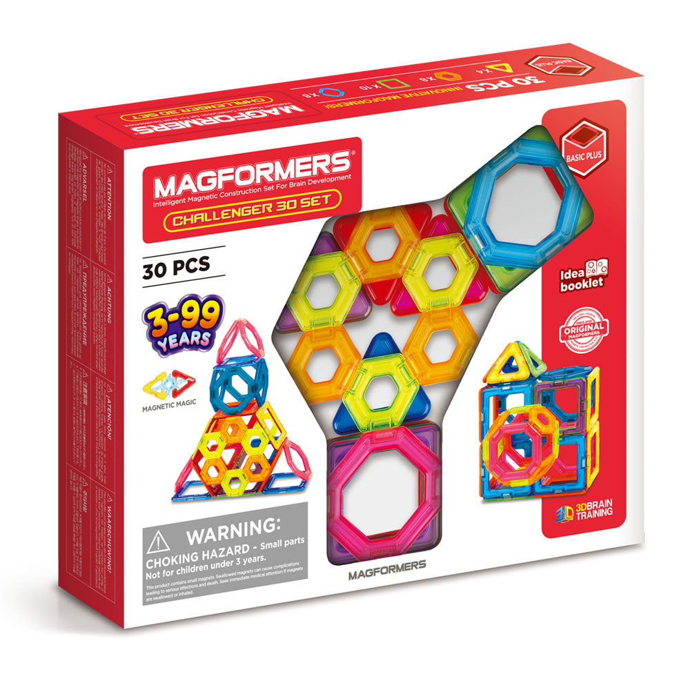 Joc magnetic de constructie Magformers Challenger Set - Extra Provocari, 30 piese